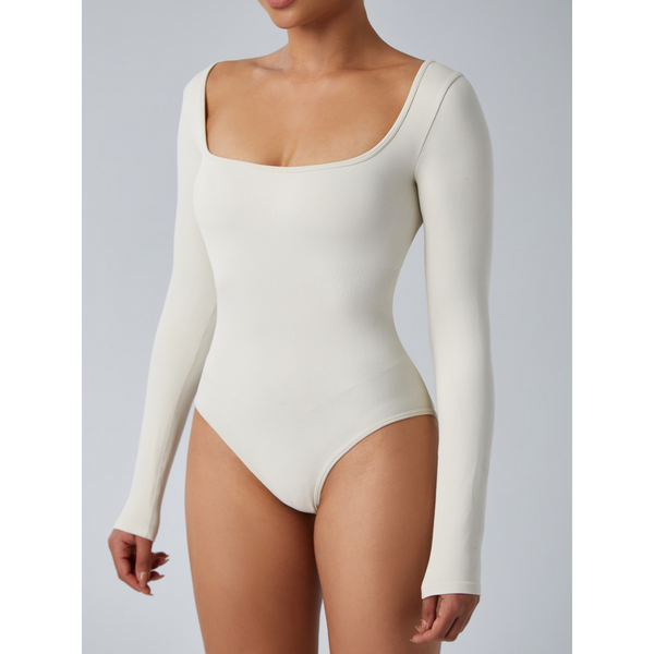 Square Neck Long Sleeve Bodysuits