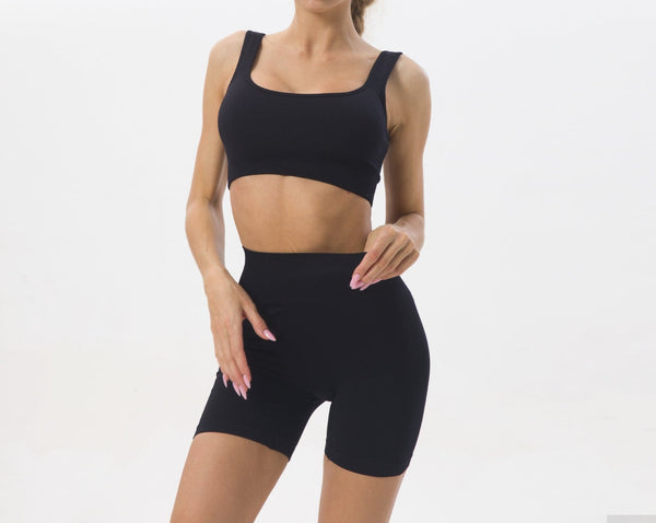 Soft Tummy Control Gym Set Short Pants Seamless